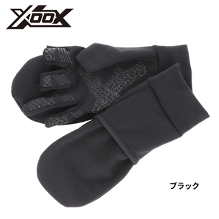 XOOX ライトゲームグローブ ミトン S ブラック【ゆうパケット