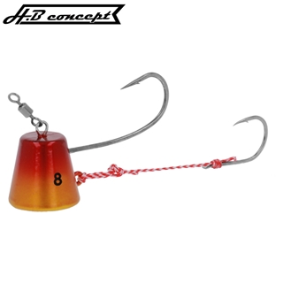 H.B コンセプト 鯛テンヤ 8号 アカキン【ゆうパケット】 - 釣具