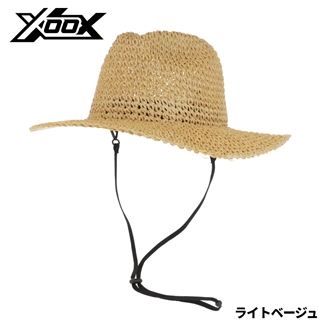 ベージュ ストロー アウトドアハット XOOX ストローハット フリー ライトベージュ - 釣具のポイント