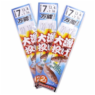 大漁投釣り仕掛 万能タイプ 3枚組 針7号-ハリス1．5号【ゆう
